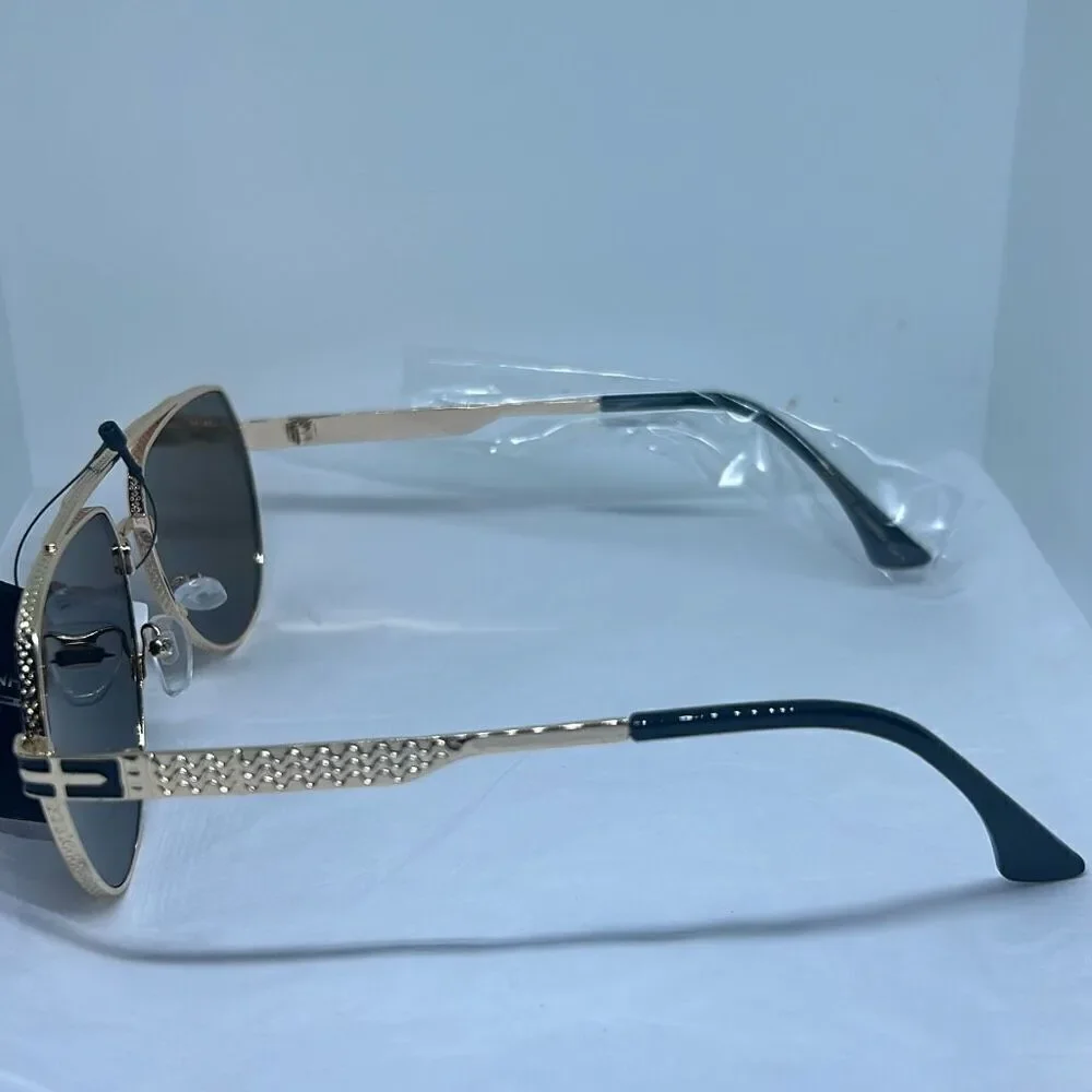 Manhattan Collection Aviator Sunglasses – Maximum UV Protection – Designer Metal